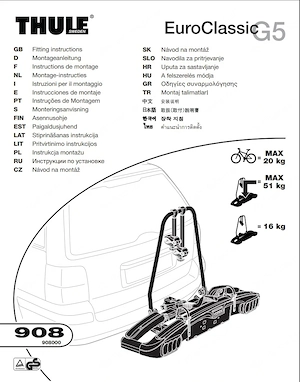 Fahrradträger "Thule EuroClassic 908 (EC908)" für die Anhängerkupplung Bild 3