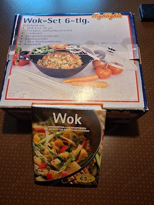 Wok -Set 6-teilig und Wok - Buch für Kochanleitung Bild 3