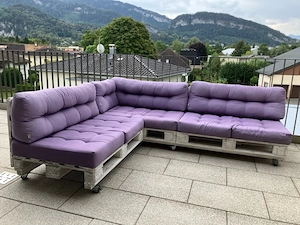 Pallettenmöbel (inkl. Polster) + Tisch Bild 3