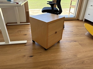 Rollkasten Massivholz mit 2 Schubladen Bild 2