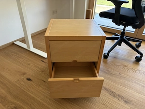 Rollkasten Massivholz mit 2 Schubladen Bild 3