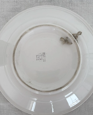 Wandteller Gmundner Keramik Bauernblume grauer Rand Bild 4
