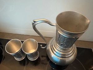 Frieling Zinn Becher und Krug Kanne Bild 3