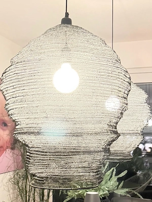 2 Lampen aus Drahtgeflecht Bild 3