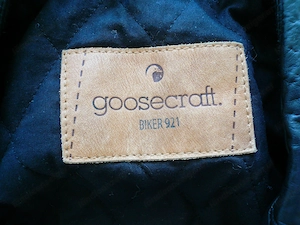 Original Goosecraft Bikerjacke Leder schwarz, Herren Gr. M Bild 3