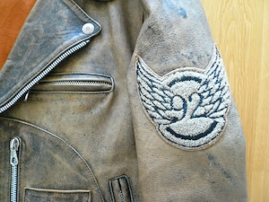 * Rarität * Original Italienische Leder-Bikerjacke Herren, braun Gr. XL * Vintage * Bild 5