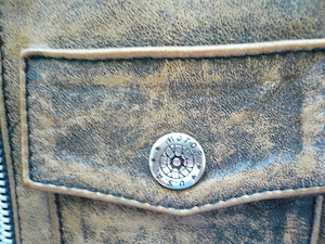 * Rarität * Original Italienische Leder-Bikerjacke Herren, braun Gr. XL * Vintage * Bild 6