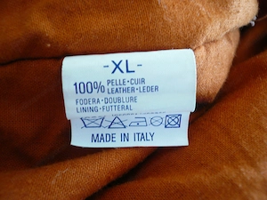 * Rarität * Original Italienische Leder-Bikerjacke Herren, braun Gr. XL * Vintage * Bild 7