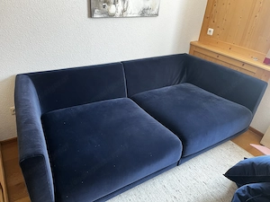 Couch   Ikea Stockholm-Sofa   Samt Blau Bild 3