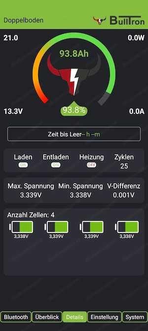 BullTron Basic 100Ah Lithium-Batterie, inkl. Smart BMS mit 100A Dauerstrom & BT App Bild 2