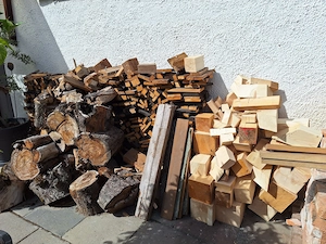 Brennholz teilweise mit Nägeln Bild 2
