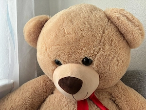 XXL Teddybär Billy mit Schleife 150 cm braun Bild 3