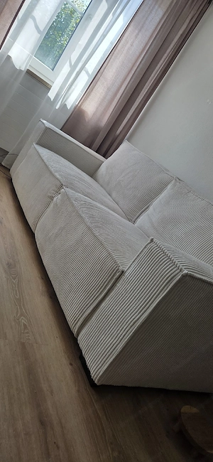 Sofa Weiß Cord Bild 3