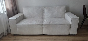 Sofa Weiß Cord Bild 2
