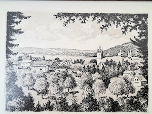 Radierung von Bregenz | Künstler siehe Signatur Bild 3