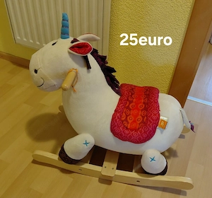Schaukeltiere Holz Plüsch Bild 2