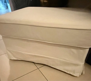 IKEA EKTORP Sessel mit Hocker   Weiß Bild 4