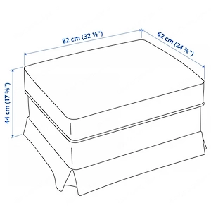 IKEA EKTORP Sessel mit Hocker   Weiß Bild 3