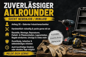 Zuverlässiger Allrounder sucht Nebenjob   Minijob Bild 2