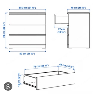 Malm Kommode (3 Stück  pro Stück 80 ) Bild 2