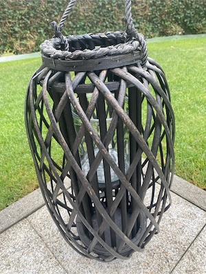 Laterne aus Weidenholz Bild 2