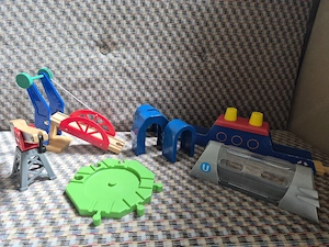 Zuggleise Eisenbahn Holz Bild 5