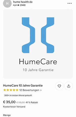 Hume Longevity Band 1.0 24 7 Healt Tracking Bild 2