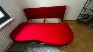 2x Modernes Schlafsofa   Klappsofa in Rot mit Bettkasten   Sehr guter Zustand! Bild 2