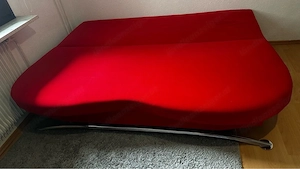 2x Modernes Schlafsofa   Klappsofa in Rot mit Bettkasten   Sehr guter Zustand! Bild 3