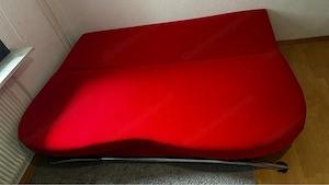2x Modernes Schlafsofa   Klappsofa in Rot mit Bettkasten   Sehr guter Zustand! Bild 4