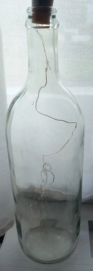 Dekoglasflasche mit Lichterkette, Höhe ca 30 cm  Bild 3