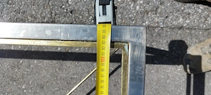 gebrauchter Couchtisch - Metallrahmen (Edlestahl, Messing) Bild 3