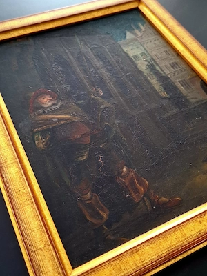 Ölbild auf Holzplatte | zirka 1900 Bild 2