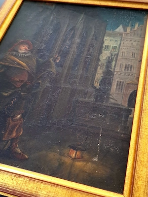 Ölbild auf Holzplatte | zirka 1900 Bild 3