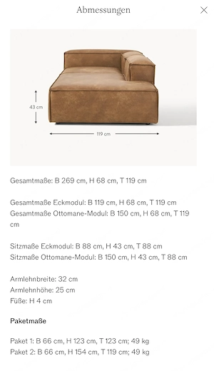 Leder Sofa Westwing Lennon  Bild 5