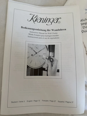Kieninger Wanduhr   Regulator   Mechanisches Seilzugwerk mit Pendel & Holzgehäuse Bild 5