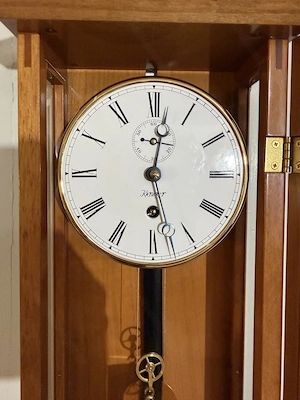 Kieninger Wanduhr   Regulator   Mechanisches Seilzugwerk mit Pendel & Holzgehäuse Bild 3