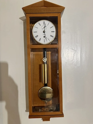 Kieninger Wanduhr   Regulator   Mechanisches Seilzugwerk mit Pendel & Holzgehäuse