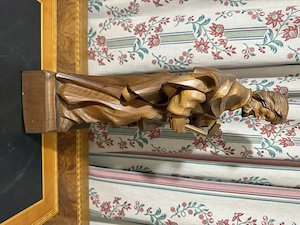 Große Holzschnitzerei Hl. Josef der Zimmermann (ca. 51 cm)   Massivholz geschnitzt Bild 2