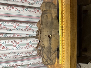 Große Holzschnitzerei Hl. Georg der Drachentöter zu Pferd (ca. 45 cm)   Massivholz geschnitzt Bild 6