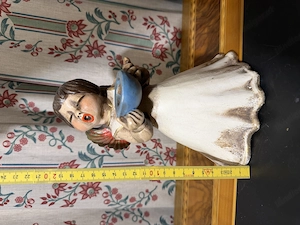 Vintage Weihnachtsengel singend mit Kerzenhalter   Schale (ca. 21 cm)   Keramik Deko Bild 2
