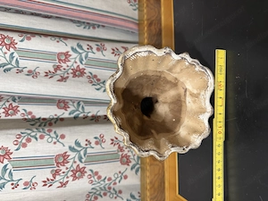 Vintage Weihnachtsengel singend mit Kerzenhalter   Schale (ca. 21 cm)   Keramik Deko Bild 6