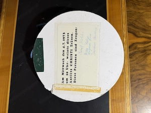 Wandrelief  Heiliges Antlitz Christi  Bronzeoptik   Besonderes Zeitdokument (Dornbirn 1973) Bild 2