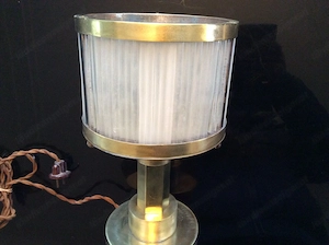Art Deco Lampe Verre Brass Moderniste Louis Sognot & Charlotte Bild 3