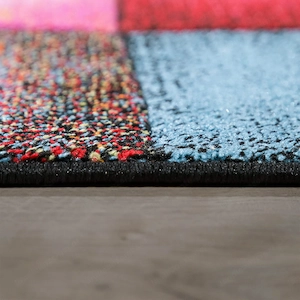 Paco Home Teppich 240x330 cm Kurzflor bunt Karo   Top-Zustand Bild 2