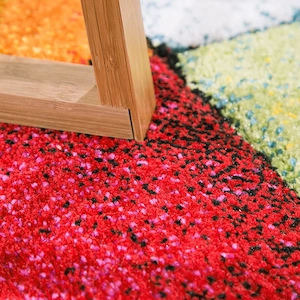 Paco Home Teppich 240x330 cm Kurzflor bunt Karo   Top-Zustand Bild 3