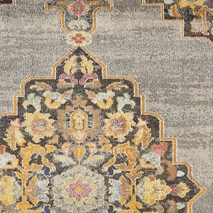 Großer Teppich Movian Arda 358x267 cm Orient-Vintage grau gold Bild 5