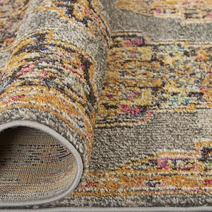Großer Teppich Movian Arda 358x267 cm Orient-Vintage grau gold Bild 4