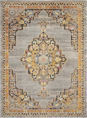 Großer Teppich Movian Arda 358x267 cm Orient-Vintage grau gold Bild 2