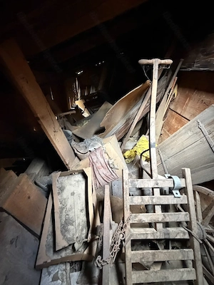 Antike Holz-Sackkarre   Handkarren & Scheunenfund-Konvolut   Rustikale Almhütten- & Gartendeko